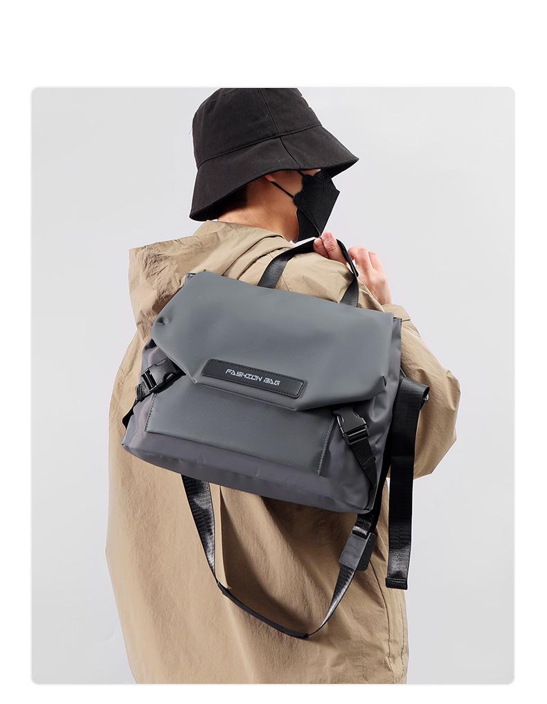 Men's Casual Crossbody Bag - Minimalist, Large Capacity, Functional Leather Messenger for Business Commute