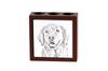 Golden Retriever - Pen Holder with a Dog, Desk Organizer with a Print, Personalized Desk Decoration from the Art-Dog Brand.