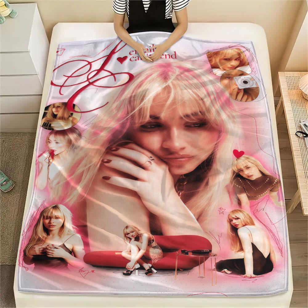 1 Stück Sabrina Carpenter Spark Decke, Hohe Qualität, Bequem für alle Jahreszeiten, Heimdekoration, Wärme und Komfort
