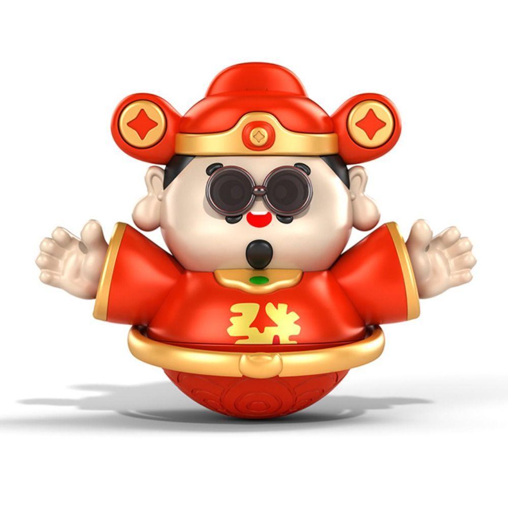 Beat Music God of Fortune Figurine Chinese Tradition Myth Tumbler Money Saving Box  Home Decor