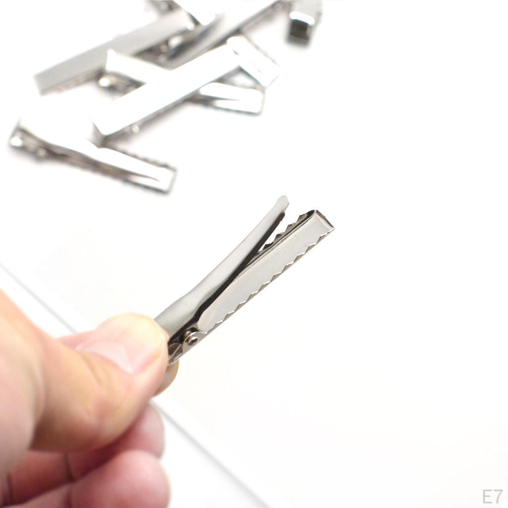 10/0 Pieces Blank Single Pointed Metal Alligator Clips Bows Makings