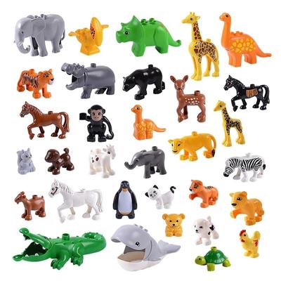 Animal Series Model Figures Big Building Blocks Compatible Brands Bricks Animals Parts Educational Toys Kids Children Gift