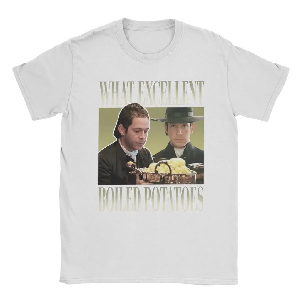Pride And Prejudice Boiled Potatoes Meme Unisex's T Shirt Novelty Tee Shirt Crewneck T-Shirts Cotton Plus Size Tops