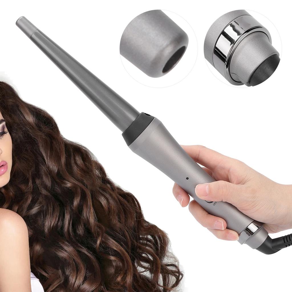 Tapered Curling Wand Home Curling Iron Wand Ceramic Barrel Hair Curler 110‑240V