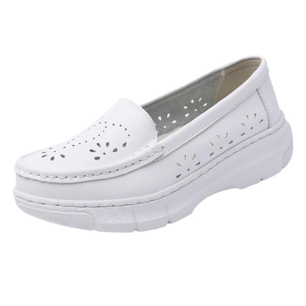 

Женские туфли медсестры из коровьей кожи – Мягкие, Дышащие, Без запаха, Удобная подошва, Белые, Идеальны для весны и лета 37