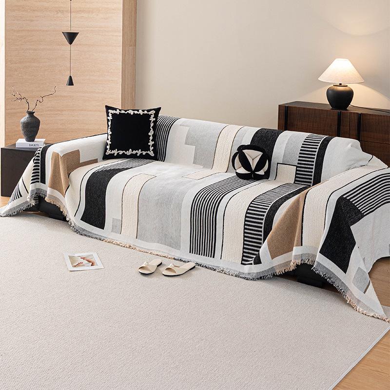 Geometric Non-Slip Sofa Cover: Light Luxury, Four Seasons Protection