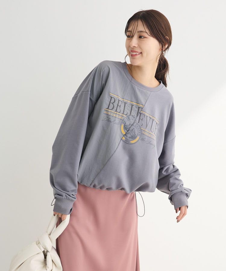 Pullover Remade Style Nylon Docking Gray [Green Parks] Sweater, Pullover, Women's,