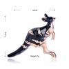 Blucome Vivid Kangaroo Shape Black Enamel Brooch For Women Boy Hat Suit Corsage Sweater Pin Clip