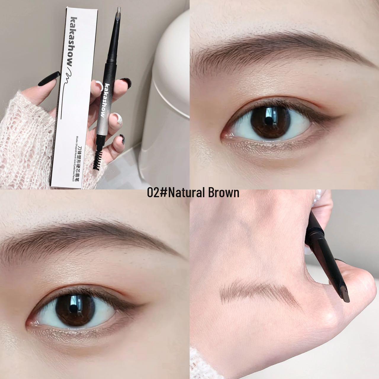 Kakashow Dual-End Waterproof Eyebrow Pencil: Precision, Long-Lasting & Sweat-Proof for Natural, 3D Brows
