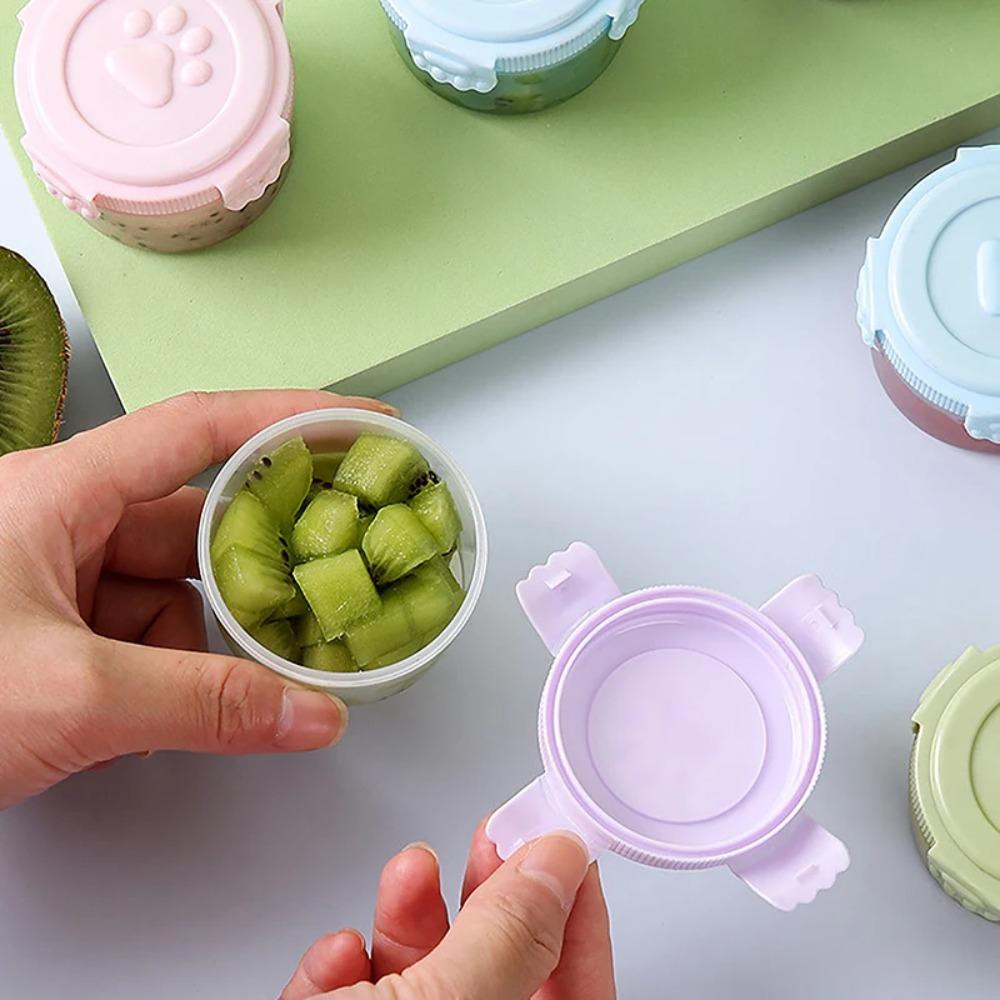 Round/square Sauce Container Plastic Crisper Box Portable Sauce Box  Mayonnaise