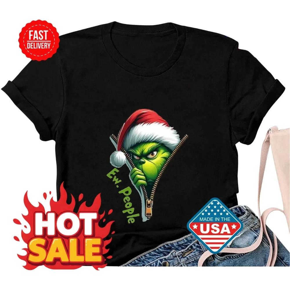 SALE Ew People Grinch Christmas Funny Inspired T Shirt Unisex Holiday Fun Shirts M