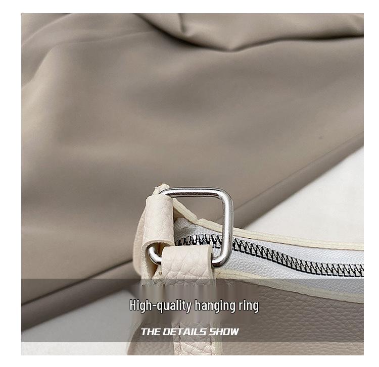 Damenmode Strukturierte Umhängetasche mit Litschi-Muster - Stilvolle, hochwertige Schulterhandtasche