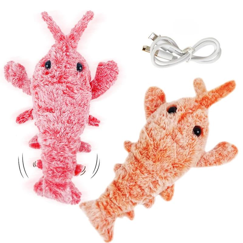

Новые игрушки для кошек, электрический омар, USB перезаряжаемый, имитация прыжков, креветки, плюшевые электрические игрушки для домашних животных, игрушки для кошек, собак, товары для домашних животных Random colour