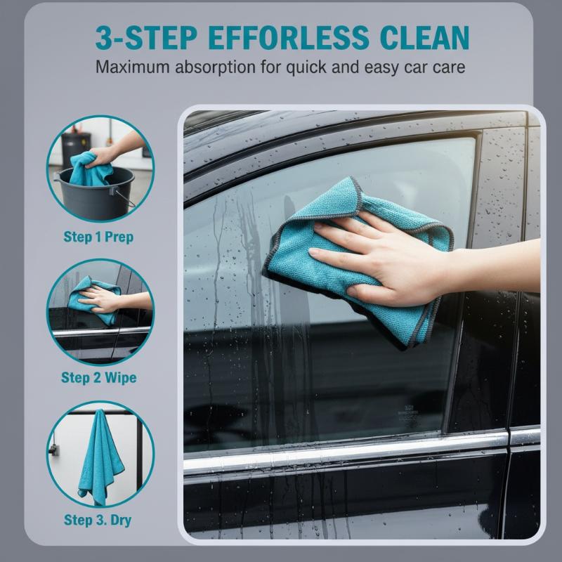 1/2Pcs Microfiber Cleaning Towel Thicken Soft Drying Cloth Car Body Washing Towels Double Layer Clean Rags Car Accessories