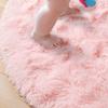 Pink Round Carpet Fluffy Soft Area Floor Mat Children Girls Room Princess Castle Plush Carpet Living Room Home Decor