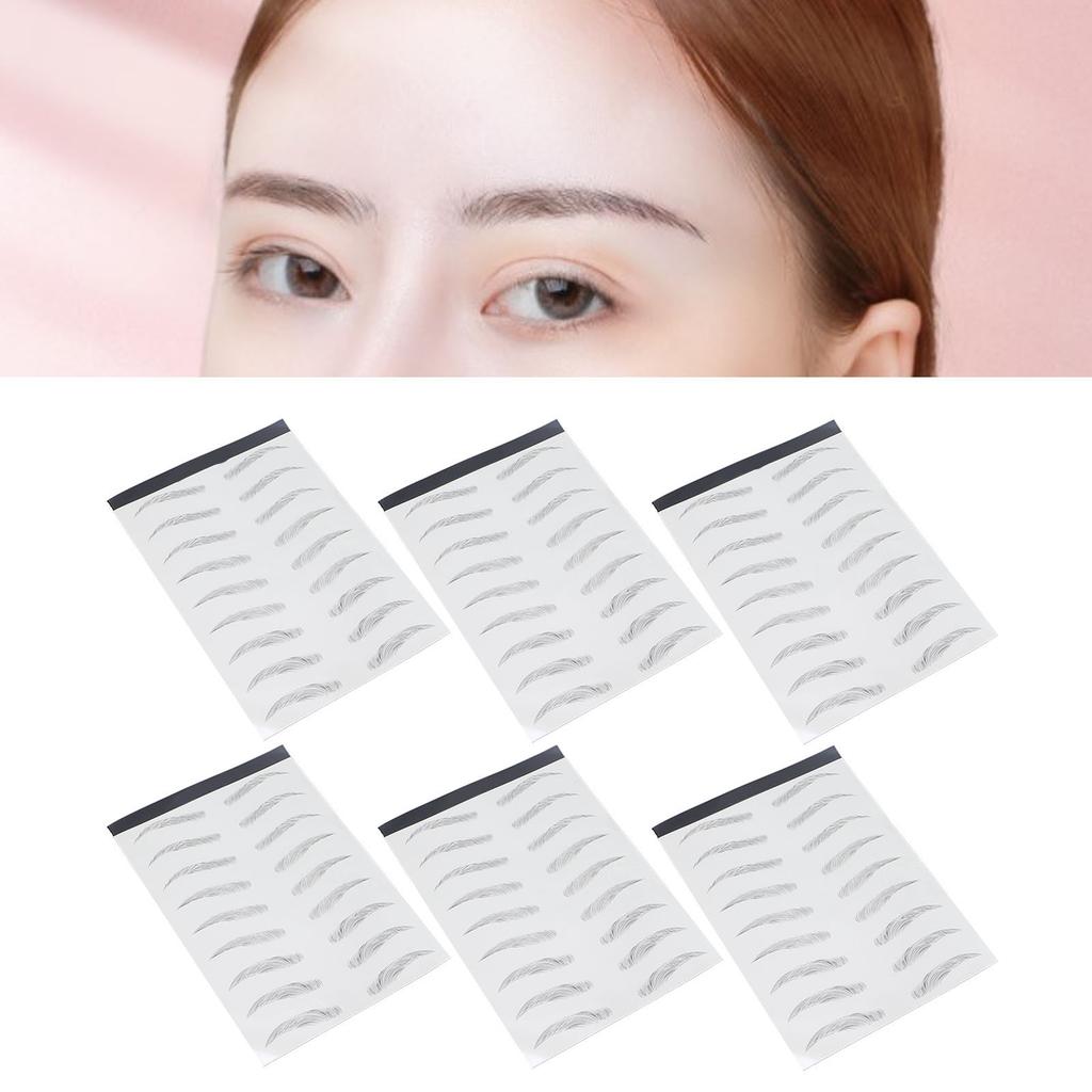 Eyebrow Tattoos Stickers 6D Nature Waterproof Temporary Tattoo Eyebrow for Eyebrow Grooming Shaping
