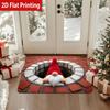 Christmas Gnome Santa Snowman Doormat Non Slip Washable Welcome Rug for Front Porch Indoor Outdoor Holiday Decor
