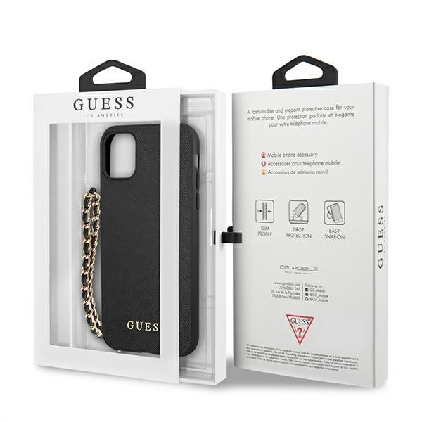 Guess Guhcn61Sasgbk Iphone 11 6,1 / Xrczarny/Black Hardcase Saffiano Chain