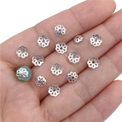 300Pcs 6mm 6 Colors Alloy Flower Base Bead Metal Hollow Flower For DIY Bracelets Earrings Necklaces Jewelry Making Jewelry Accessory