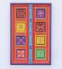 Hand-Painted Jharokha Window: Colorful Indian Wall Art