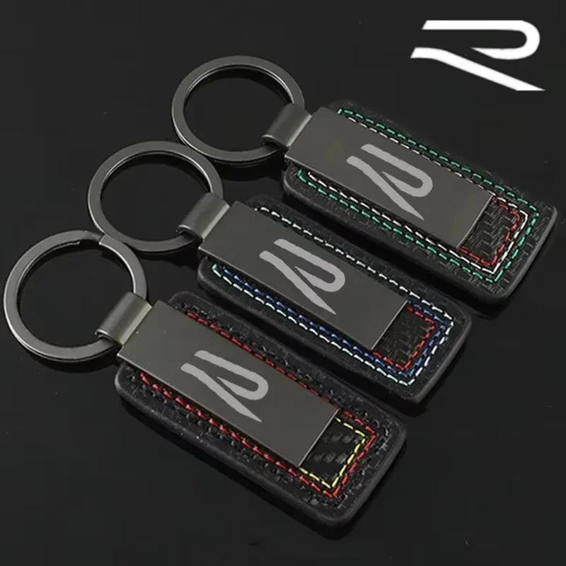 2025 Hot Carbon Fiber Car Keyrings Key Rings Holder for Volkswagen Rline Logo Metal Keychain Accessories