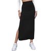 Women's Skirt, Solid Color Bag Hip Skirt, Split Long Skirt