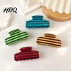 Vintage Style Hair Claw for Women Strong Grip Non-Slip Teeth Clip Striped