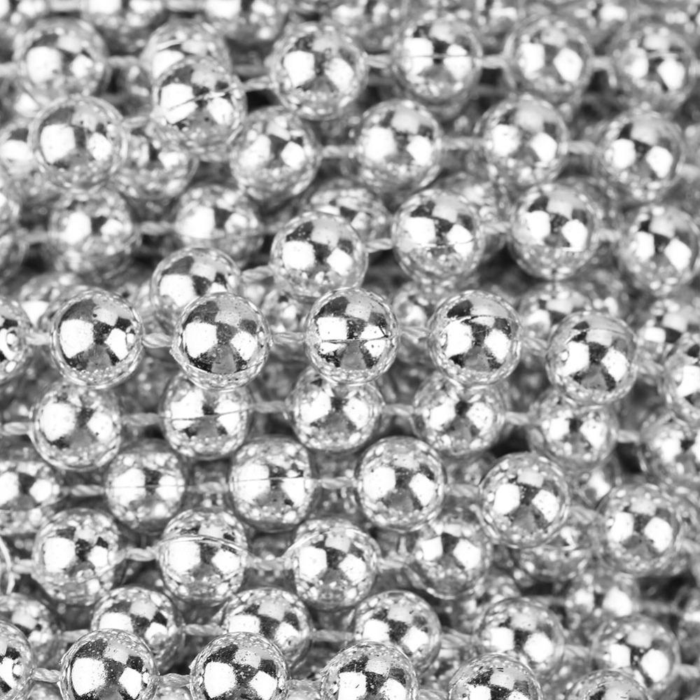 Filo di Ghirlanda di Perle Colore Argento Dimensione 6mm Decorazione Matrimonio Fai da Te Centrotavola Matrimonio