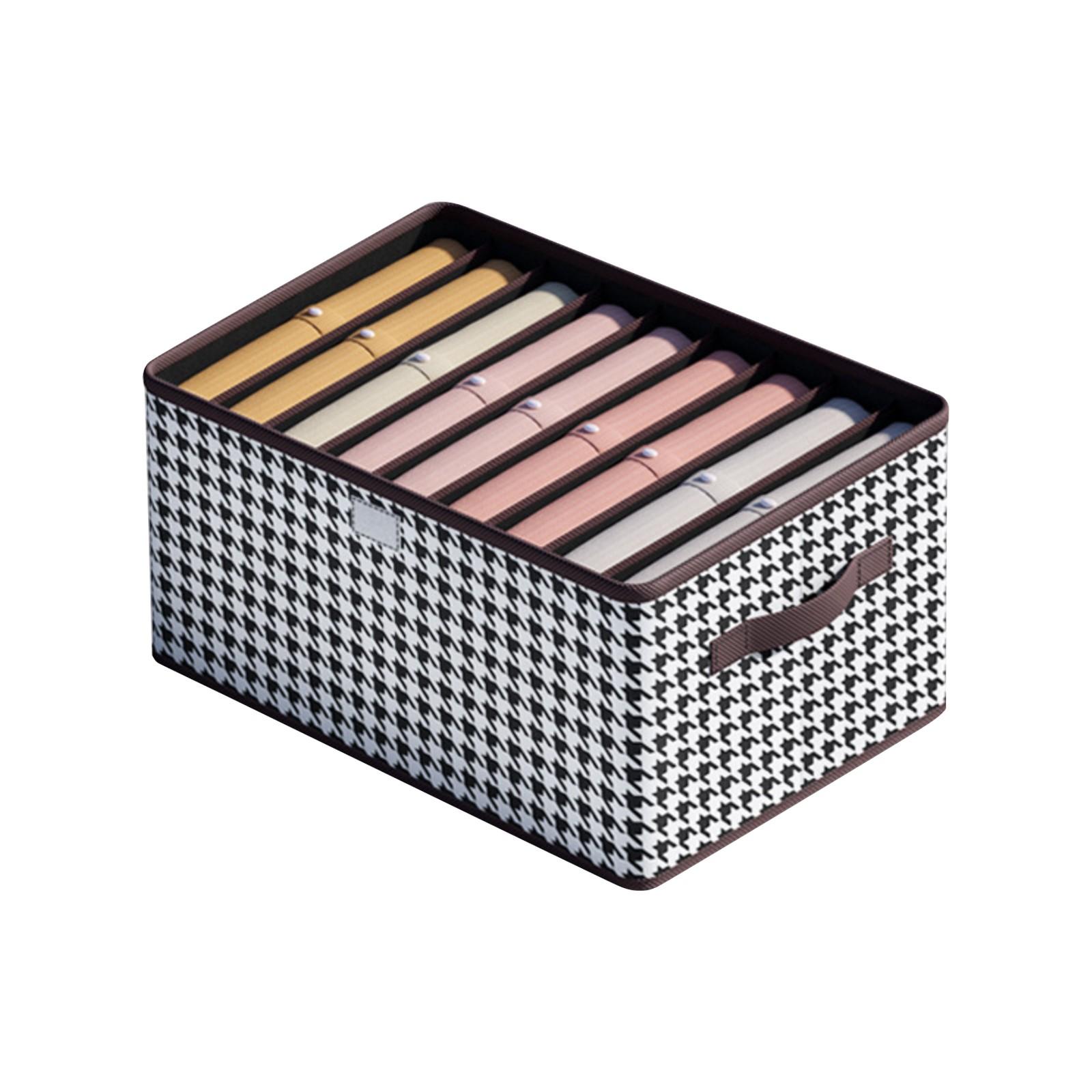 

Thousand Bird Grids Органайзер для брюк Домашняя одежда Стальная полка Корзина для хранения Ящик Тип Складной ящик для хранения Хранение Shenqi One Size