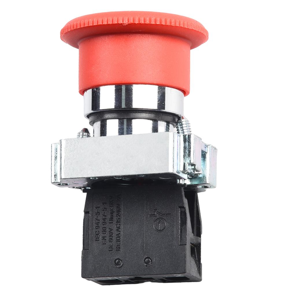 Scram Stop Locking Push Button Switch Panel Mount Red Button Rotary Reset XB2-BS542 Light Industrial Equipment