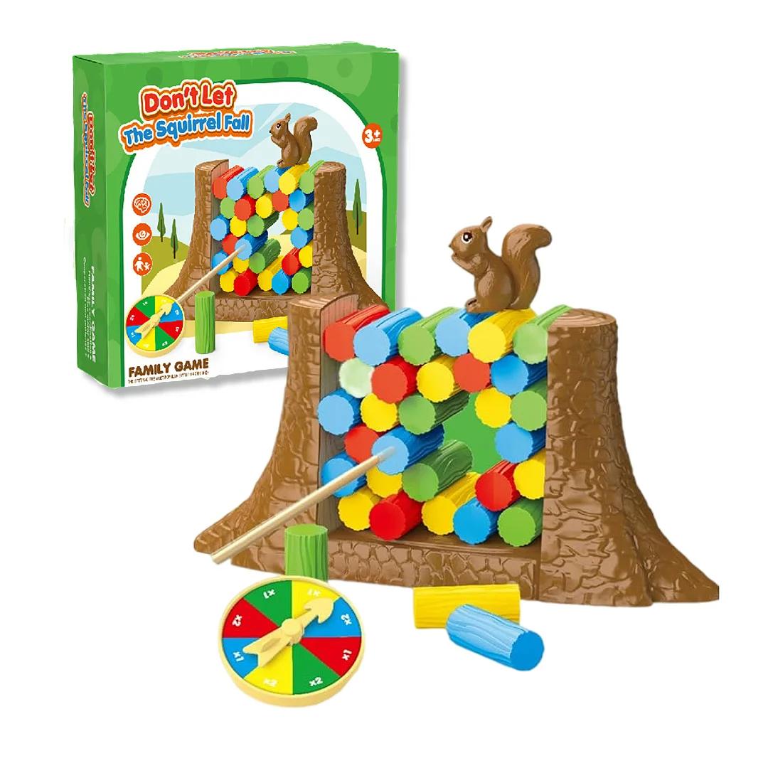 

Squirrel Stacking Game Toy for Kids Parents Interactive Fun Balance Tower Building Challenge Board Game for Family Parties