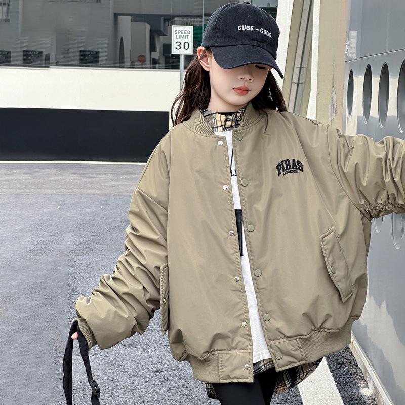 2025 Mädchen Frühling/Herbst Baseballjacke - Trendiger Kindermode-Mantel