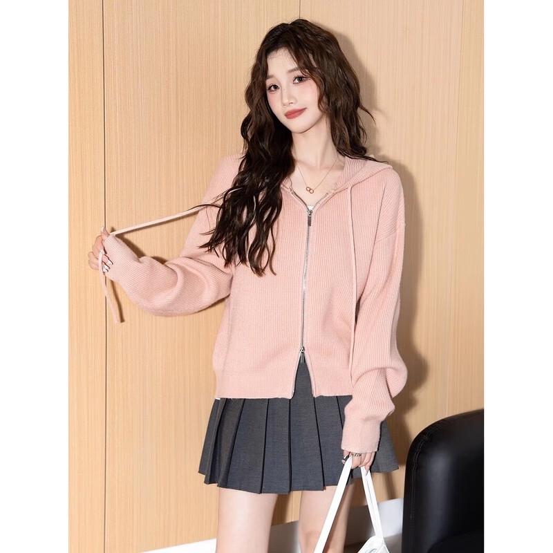 TonLion Women's Hooded Zip Cardigan Sweater