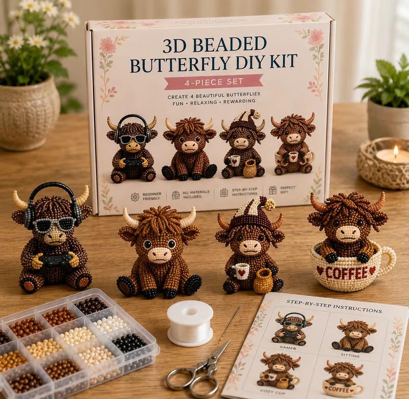 Diy 3d Bead Kit With Cartoon Gnome Figurines For Handmade Gift Creation