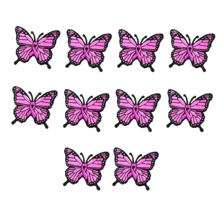

Lovely Pink Butterfly Chest Cancer Awareness Brooch Badge Pin With Smooth Texture And Comfortable Wear