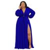 Plus Size Women's Sexy Slit Hollow Laced Dress