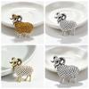 Rhinestone Animal Brooch Creative Jewelry Accessories Gifts New Year Sheep Brooches  Festival