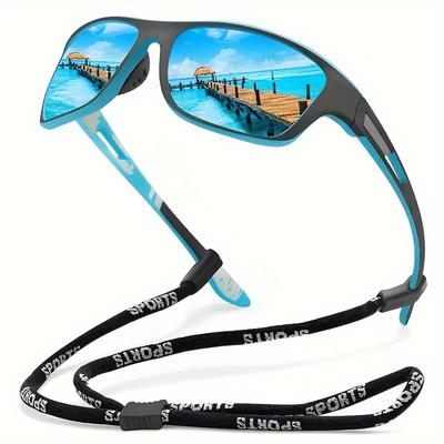 Fashion Sports Sunglasses With Chain Men Women Brand Designer Retro Sun Glasses Cycling Climbing Fishing UV400 Eyewear