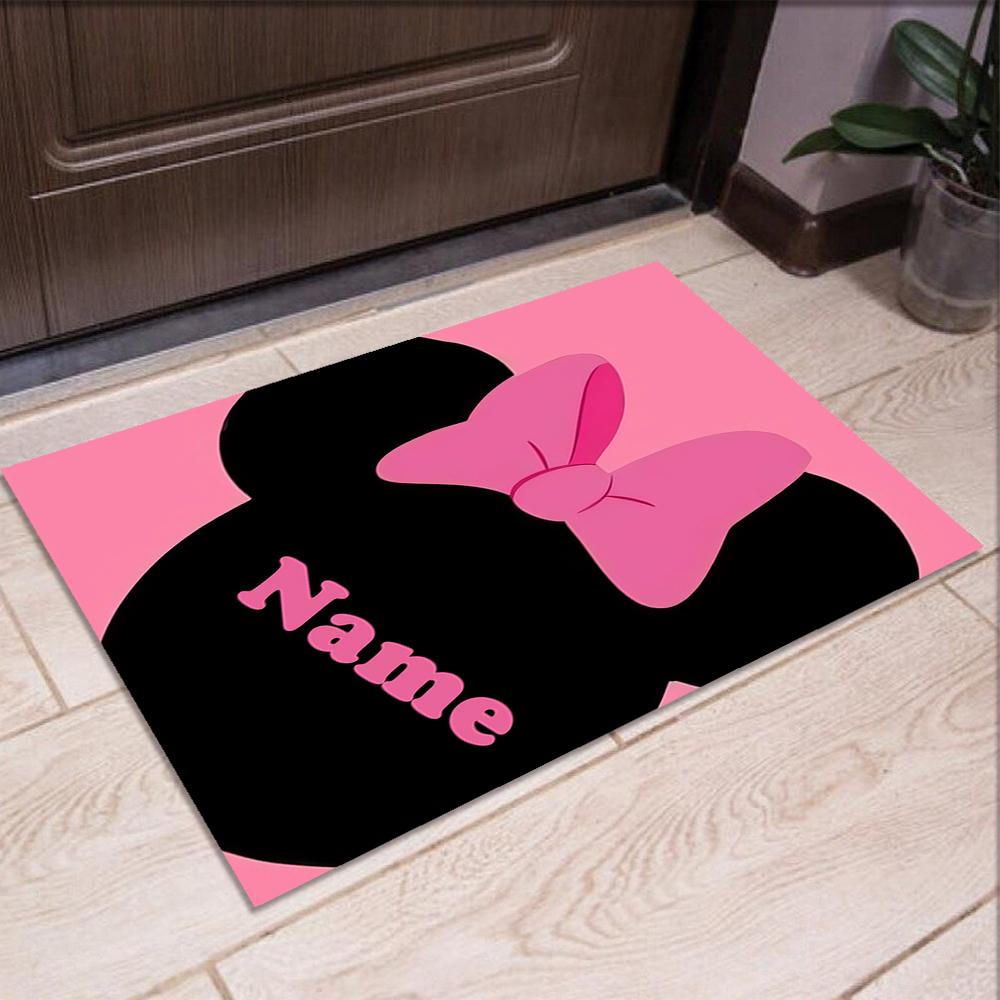 Custom Name Minnie Printed Carpet,Rug for Office Chair Living Room Bedroom Kitchen Room Decor Gifts.