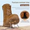 Brown Ultra-Light Waterproof High-Top Cowhide Tactical Boots