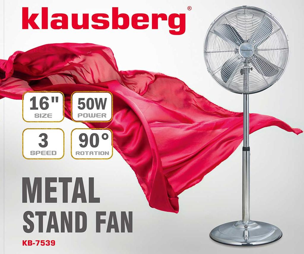 KLAUSBERG KB-7539 FLOOR FAN