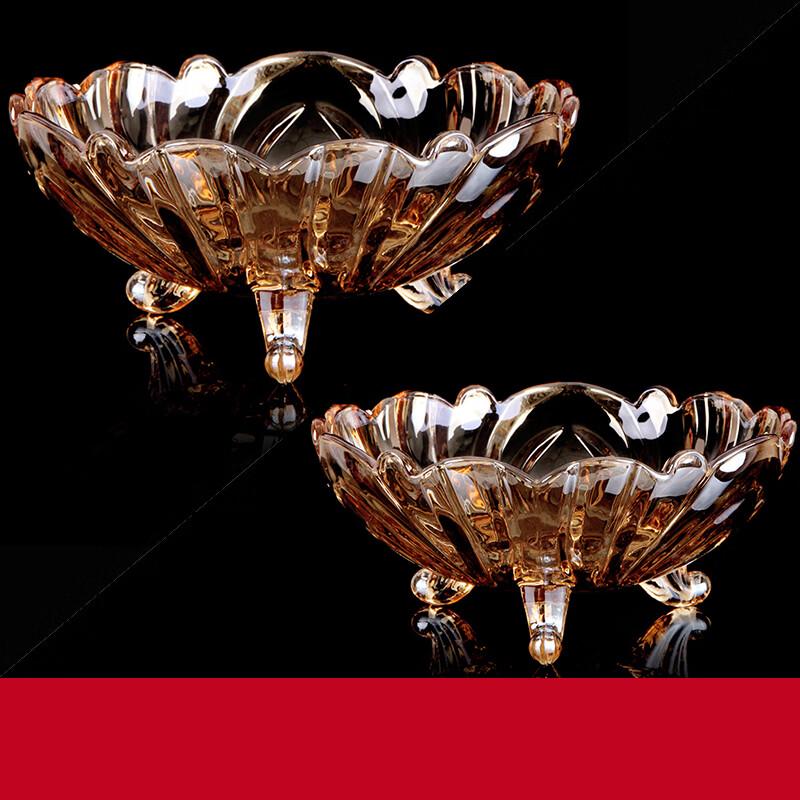 Flavinmci Nordic Style Crystal Glass Fruit Plate (2-Pack)