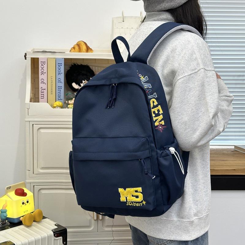 Middle School Student Backpack For Girls Trendy Letter Design Large Capacity Casual Travel Backpack Stylish College Student Backpack For Boys