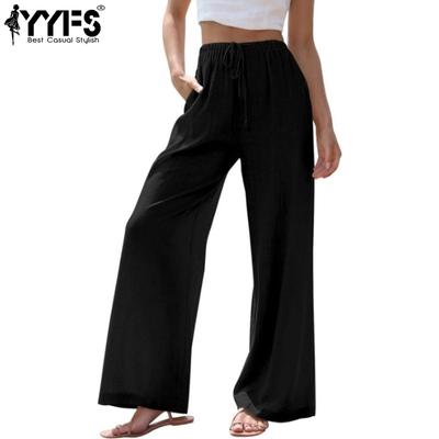 Übergröße Damenmode Lässig Einfarbig Druck Lose Hohe Taille Hosen Hosen & Capris Freizeithosen