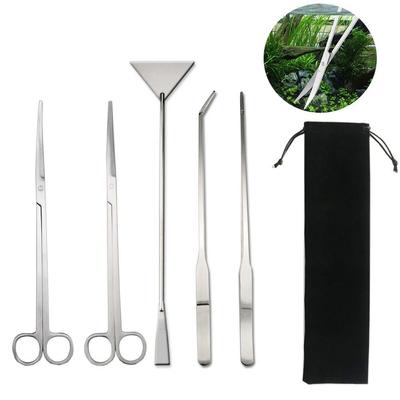 3/4/5Pcs Durable Aquascape Tools Kit Fish Tank Scissor Tweezers Tool  Landscaping Equipment