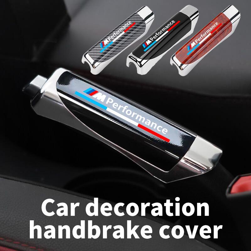 CUP1 Car Handbrake Grips Guard Case Carbon Fiber Patterned Accessories For BMW 1 3 5 7 Series M Performance M M3 M5 X1 X2 X3 X4 X5 DN6