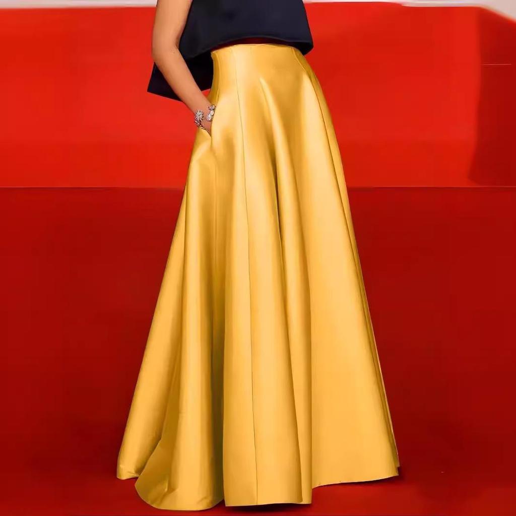 Elegantes A-Linien-Langkleid mit hoher Taille für Damen - Neue Frühling- & Herbstmode 2023