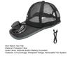 Baseball Cap Breathable Mesh Sun Hat with USB Charging Solar Power Detachable Safe Fan Cover Adjustable Summer Cooling Hat