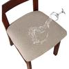 Housse De Chaise - AIMOONSA - Jacquard Sable (4 Pcs) - Extensible - Imperméable - 35–46 Cm