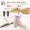 Takeda Corporation x x cm Tumbler with 19.15 9.15 9.15 Straw, Insulated, 480ml, Green, STT-480GR